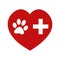 Treatment and care of animals sign symbol icon