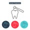 Treatment of tooth icon.