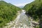 The Trebbia river at summer