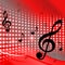 Treble Clef Background Shows Music Notes And