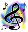 Treble Clef Music Notes Illustration