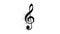 The treble clef. A musical note consists of numerous symbols