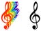 Treble clefs