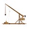 Trebuchet catapult vector war medieval siege illustration weapon wood ancient sling shot historical