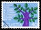 Tree with 5 branches (continents) & 22 leaves (cantons), Swiss abroad serie, circa 1972