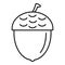 Tree acorn icon, outline style