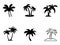 Tree Black On White Background Silhouette Vector illustration Design