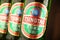 Tree bottles of Tsingtao beer