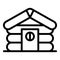 Tree bungalow icon outline vector. Beach house