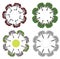 Tree circles designs set