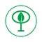 Tree circular line icon. Round sign. Flat style vector symbol.