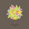 Tree with colorful leafs. Vector