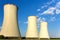 Tree cooling-towers under blue sky