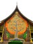 Tree design on temple wall