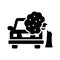 Tree falling on car, an editable icon of car accident, car insurance, damaged vehicle vector