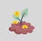 Tree generates money. Plant growing brings gold coins. long term investment