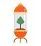 Tree in glass flask. Plant in Glass Bell. Nature conservation concept. Laboratory jar and wood. For poster about environment