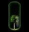 Tree in glass retort. Vector