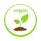 The tree that grows from seed is a big tree with green color and the seedlings grow into a big tree. Green Vegan Product Vector