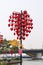 Tree of hearts with head of Dragon Bridge, Da Nang Vietnam