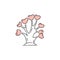 The tree with hearts the logo for charity foundation vector illustration isolated.