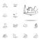 tree and home icon. Landspace icons universal set for web and mobile