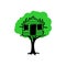 Tree house. Childrens treehouse. Vector illustration