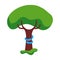 Tree hug children nature help concept illustration