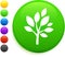 Tree icon on round internet button