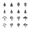 Tree icon set, vector eps10