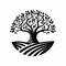 Tree Land Vector Illustration design on white background.