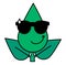 Tree leaf cool boy emoticon icon