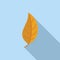 Tree leaf icon flat vector. November tree