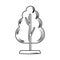 Tree leafy vegetation nature linear style icon