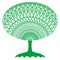 The tree of life in green colors. Spiritual, mystical and ecological symbol.