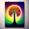 tree of life moon , dark background, mystical, spiritual concept,generative ai