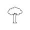 Tree line icon vector isolated