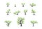 Tree logo concept,set of trees nature wellness symbol icon design vector