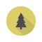 tree long shadow icon. Simple glyph, flat vector of web icons for ui and ux, website or mobile application