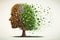 tree losing leaves as Alzheimer disease