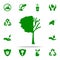 tree lost leaves green icon. greenpeace icons universal set for web and mobile