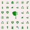 tree lost leaves green icon. greenpeace icons universal set for web and mobile