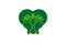 tree and love, environmental care logo.