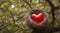 Tree Love Nest Heart Valentine Green