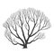 Tree, many branches, halloween design vector drawing