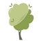 Tree minimalistic flat icon. Beautiful and simple shapes of flat vector forest plantations. Isolated nature design