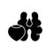 Tree nuts black glyph icon