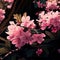 A Tree with Pink Flowers in a Naturalistic Landscape, a Captivating Display of Blooming Blossoms