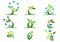 Tree,plant,people,water,natural,logo,health,sun,leaf,ecology,symbol icon design vector set