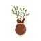 Tree for planting icon, flat style